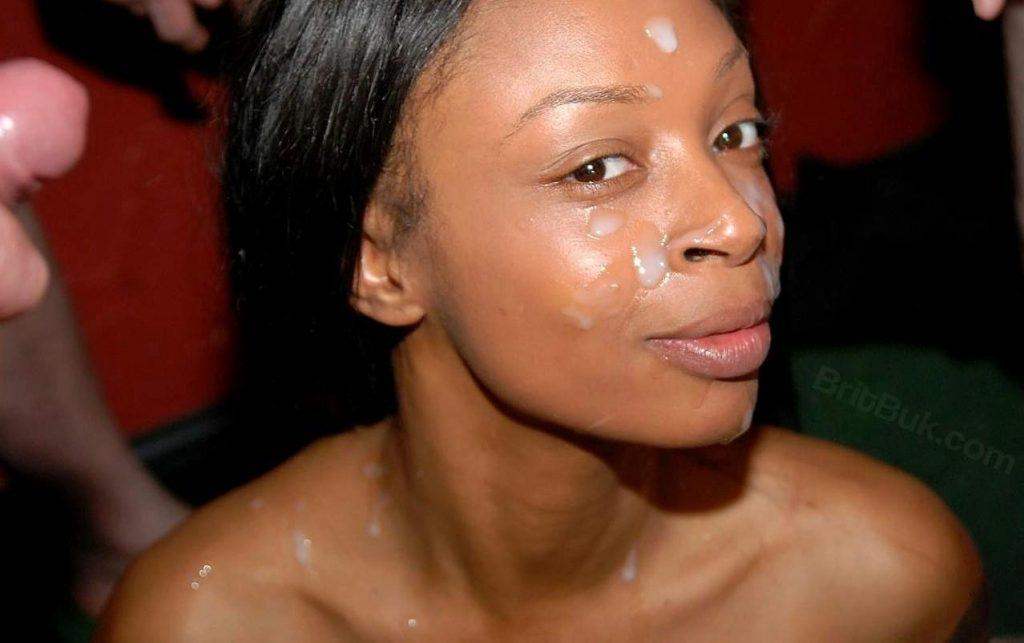 Ebony Cum Facials Session