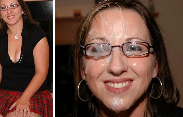 Cum On Her Face: amateur bukkake scene with Carly Cumslut