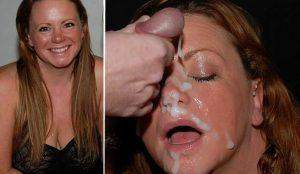 Copious Cum Facials for Phillipa Cox in SPLATBUKKAKE scene