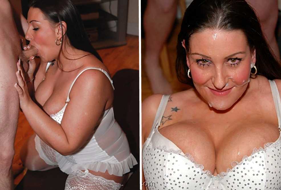 Cum On Big Tits. British Bukkake with Busty Dani.
