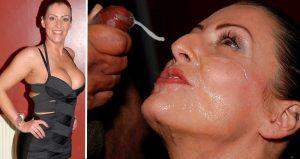Huge cum shots for a BRIT MILF