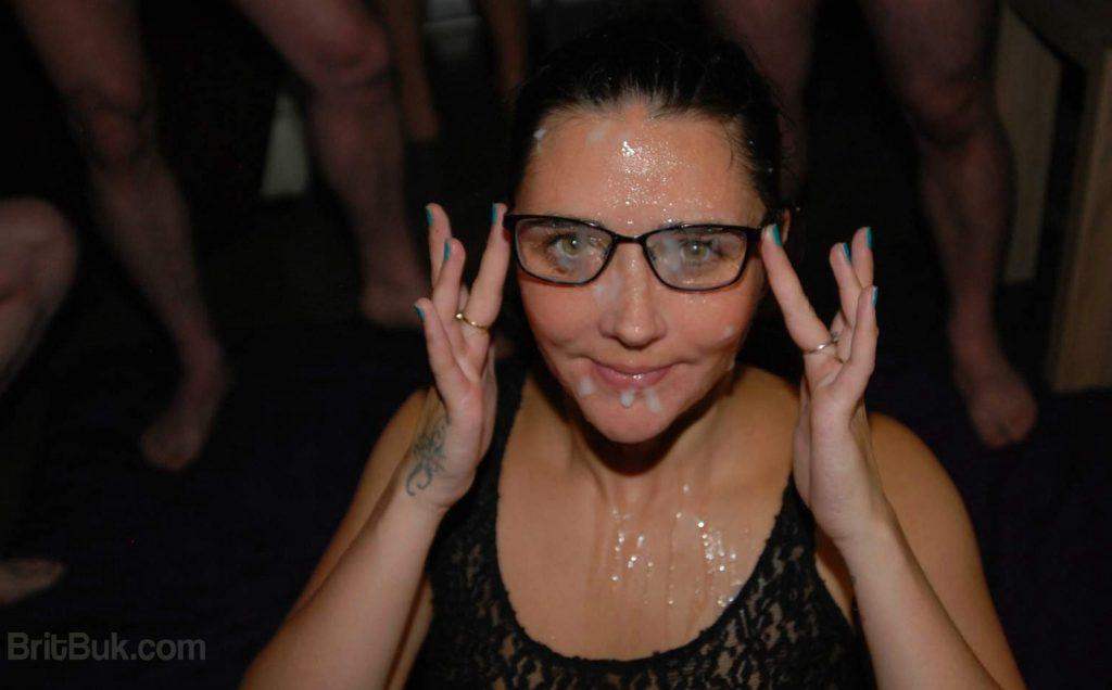 Pixie Little - Cum On Her Glasses! UK Bukkake Party XXX