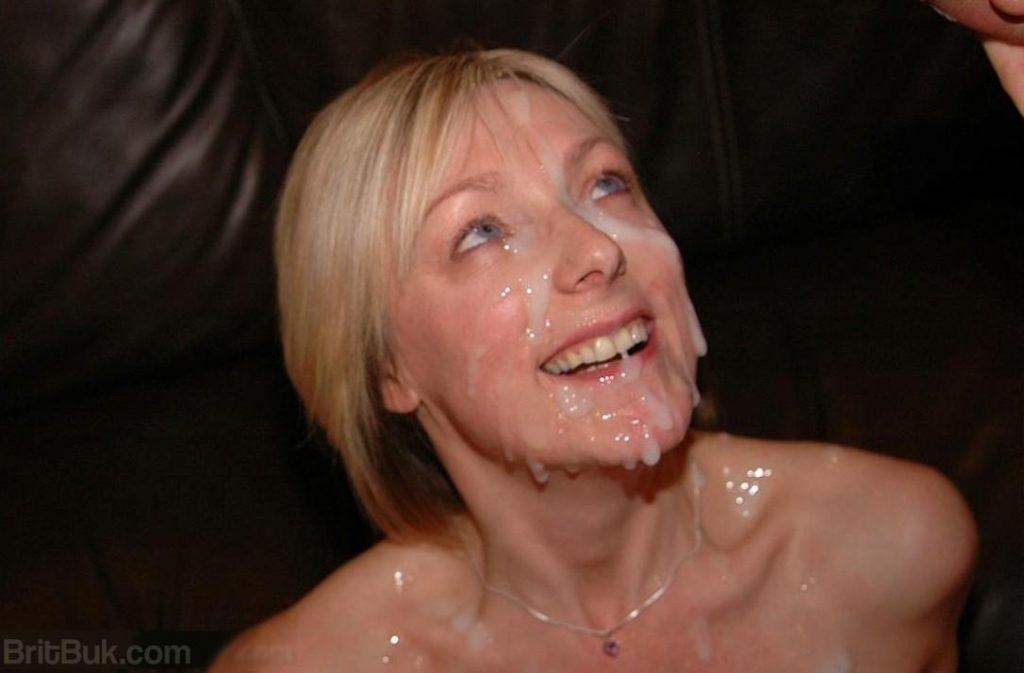 Huge facial cumshots for a sexy british MILF. UK Bukkake Facials Porn Gallery.