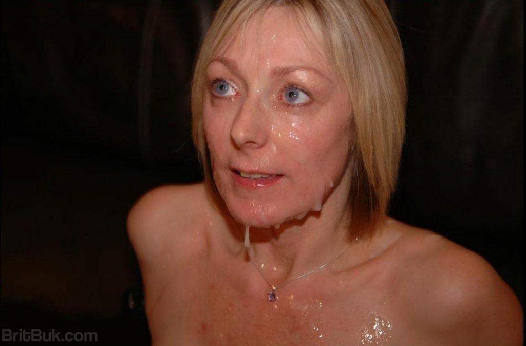 Huge facial cumshots for a sexy british MILF. UK Bukkake Facials Porn Gallery.