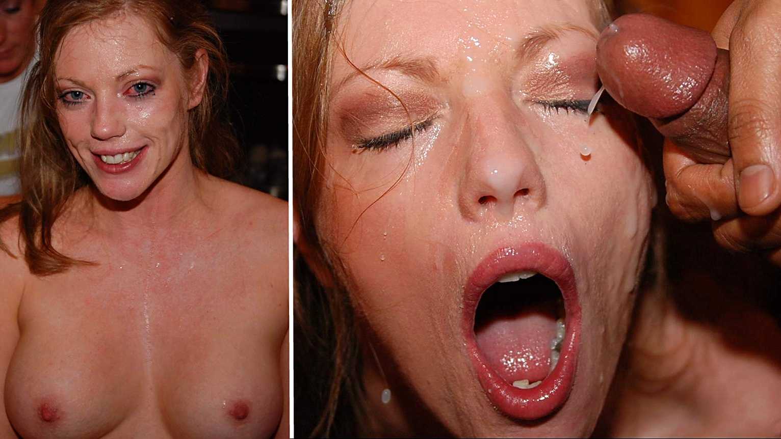 Cum on her Face .com bukkake content for adults only.
